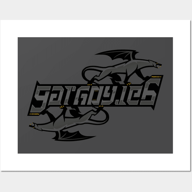 Gargoyles Ambigram Wall Art by Phoenix8341